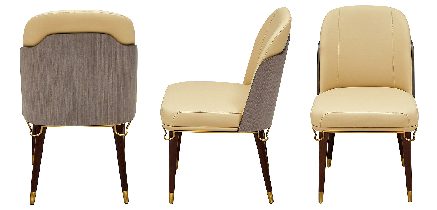 Стул бежевый Emilis Chair ножки из массива ясеня Стул бежевый Emilis Chair ножки из массива ясеня - Loft-Concept во Владивостоке