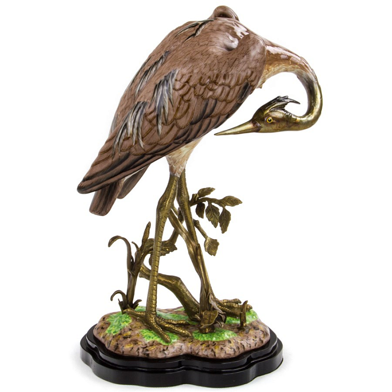 Статуэтка Porcelain Heron Коричневый Бронза Статуэтка Porcelain Heron Коричневый Бронза во Владивостоке | Loft Concept