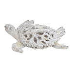 Статуэтка черепаха с ажурным панцирем и детализированной текстурой в белом цвете Marine Accessories варинант исполнения - 1 | Loft Concept во Владивостоке