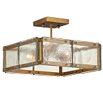 Потолочный светильник квадратный из толстого литого стекла Cast Glass варинант исполнения - 1 | Loft Concept во Владивостоке