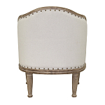 Кресло низкое с мягкой обивкой из льна на 4-х деревянных ножках Emile Armchair beige варинант исполнения - 2 | Loft Concept во Владивостоке