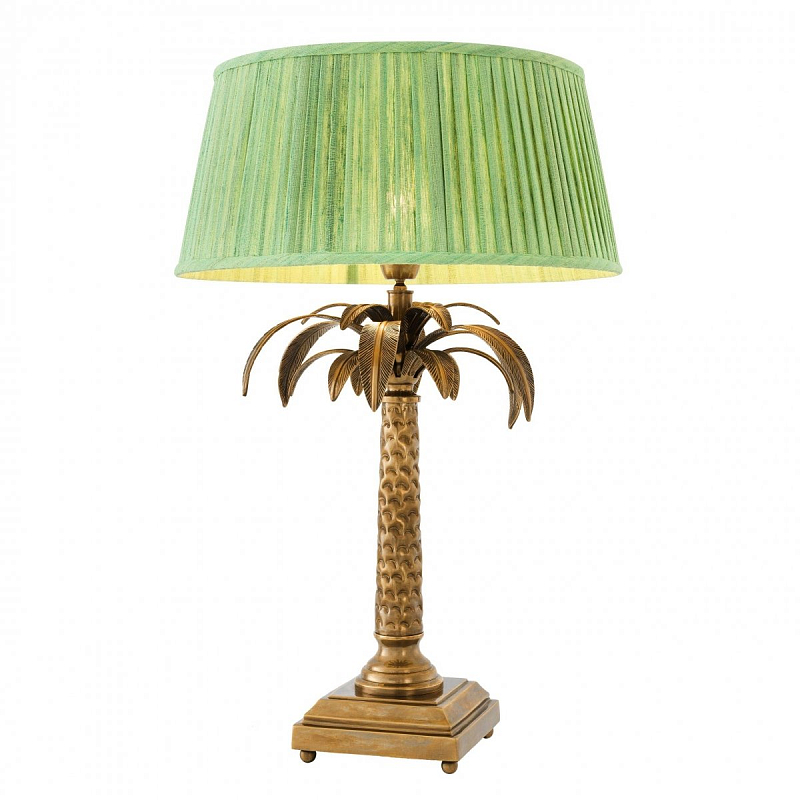 Настольная лампа Eichholtz Table Lamp Oceania Латунь Античная полированная Зеленый Настольная лампа Eichholtz Table Lamp Oceania Латунь Античная полированная Зеленый во Владивостоке | Loft Concept