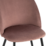 Мягкий стул в велюре пыльно-розового цвета Miruna Chair варинант исполнения - 6 | Loft Concept во Владивостоке