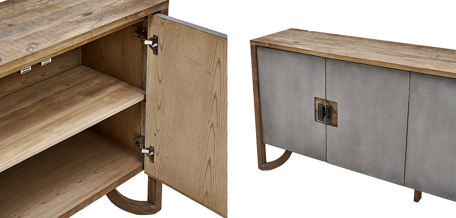 Комод дерево и бетон Keikala chest of drawers с 4-мя дверцами Комод дерево и бетон Keikala chest of drawers с 4-мя дверцами - Loft-Concept во Владивостоке