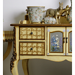 Комод деревянный Illustration of flowers варинант исполнения - 5 | Loft Concept во Владивостоке