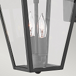 Настенный фонарь черного цвета с прозрачным стеклянным плафоном трапециевидной формы Hinkley варинант исполнения - 10 | Loft Concept во Владивостоке