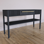 Дизайнерская Консоль с полкой и ящиком Primo Черный дуб варинант исполнения - 2 | Loft Concept во Владивостоке
