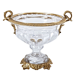 Чаша из прозрачного стекла с бронзовой подставкой и ручками Eden Garden варинант исполнения - 1 | Loft Concept во Владивостоке