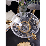 Чаша из прозрачного рельефного стекла на бронзовой подставке Eden Garden варинант исполнения - 2 | Loft Concept во Владивостоке