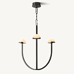 Люстрас 3-мя мраморными плафонами в форме купола Light Warm Light варинант исполнения - 3 | Loft Concept во Владивостоке