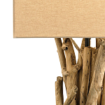 Настольная лампа с каркасом в виде веток деревьев и тканевым абажуром Natural Driftwood варинант исполнения - 1 | Loft Concept во Владивостоке