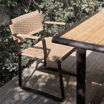 Дизайнерский стул с каркасом из металла с плетеными сиденьем и спинкой GREEN POINT Chair варинант исполнения - 11 | Loft Concept во Владивостоке