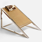 Дизайнерское кресло на металлическом каркасе с подставкой для ног Poltronova Mies Armchair варинант исполнения - 4 | Loft Concept во Владивостоке