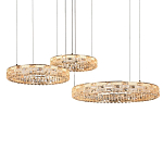 Люстра из 3-х колец с текстурной огранкой Reflection of Reality варинант исполнения - 2 | Loft Concept во Владивостоке