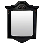 Зеркало черное настенное прямоугольное в стиле прованс Black Provence варинант исполнения - 1 | Loft Concept во Владивостоке