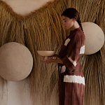 Большая дизайнерская Инсталляция из соломы RAFFIA Installation  варинант исполнения - 1 | Loft Concept во Владивостоке