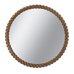 Зеркало круглое с текстурной рамой из натурального дерева  Pine Wall Mirror варинант исполнения - 1 | Loft Concept во Владивостоке