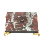 Подставка под шар квадратная из натурального камня Креноид на ножках Natural Stone Sphere Stands варинант исполнения - 1 | Loft Concept во Владивостоке