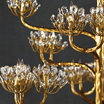 Люстра золотая в виде растения Golden Flower Glade варинант исполнения - 5 | Loft Concept во Владивостоке