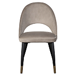 Стул велюровый серо-бежевый Schelde Gray Beige варинант исполнения - 1 | Loft Concept во Владивостоке