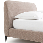 Кровать с обивкой велюр Hazel Velour Beige Bed варинант исполнения - 5 | Loft Concept во Владивостоке