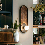 Бра с декором из плетеного бамбука Wicker Oval Lamp варинант исполнения - 4 | Loft Concept во Владивостоке