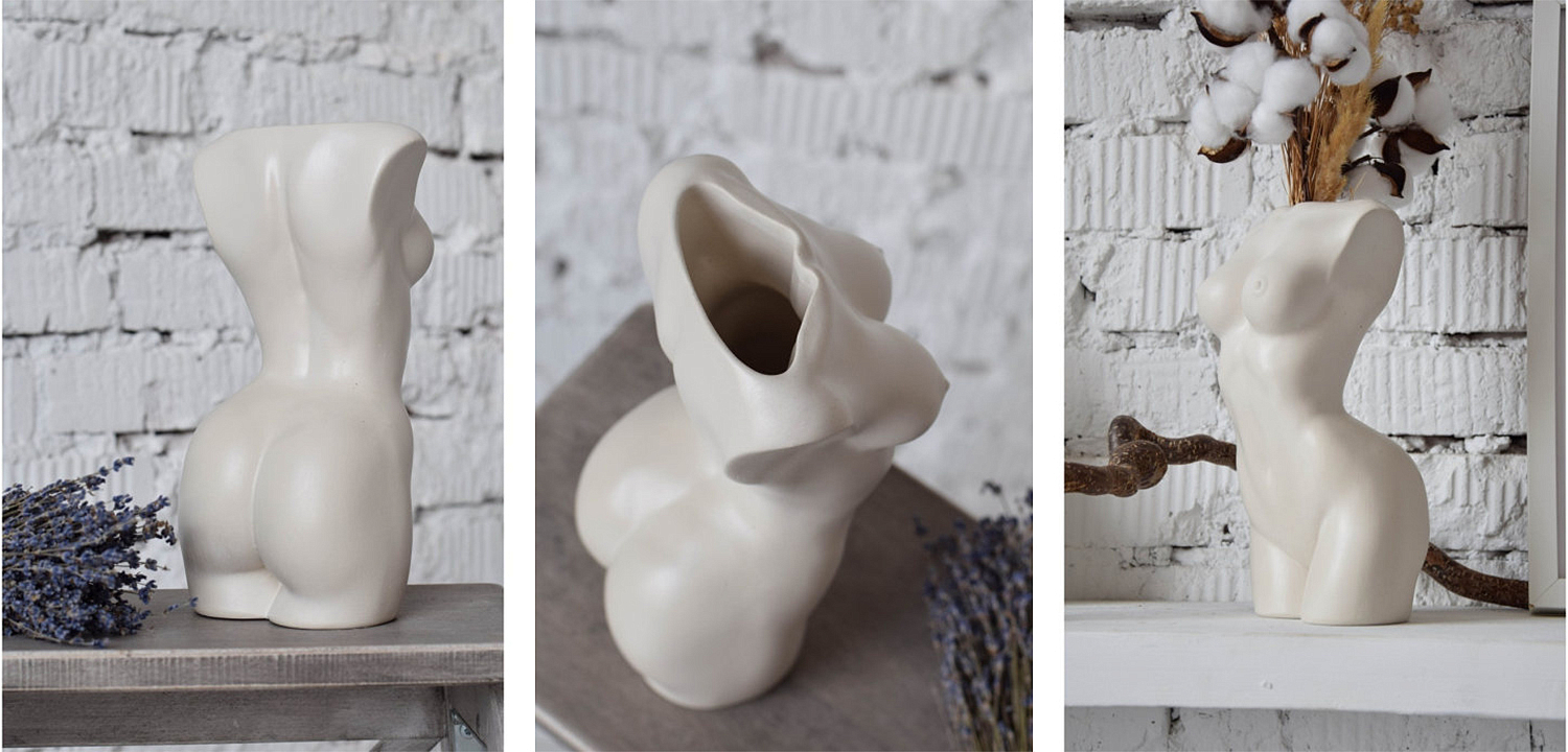 Ваза Vase Female Torso white Ваза Vase Female Torso white - Loft-Concept во Владивостоке