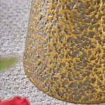 Журнальный столик с конусообразной основой и текстурной поверхностью золотого цвет Ethnic Metal варинант исполнения - 4 | Loft Concept во Владивостоке