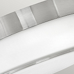 Потолочный светильник для ванных комнат цвета никель с плафоном из опалового стекла и декоративными держателями Hinkley варинант исполнения - 3 | Loft Concept во Владивостоке