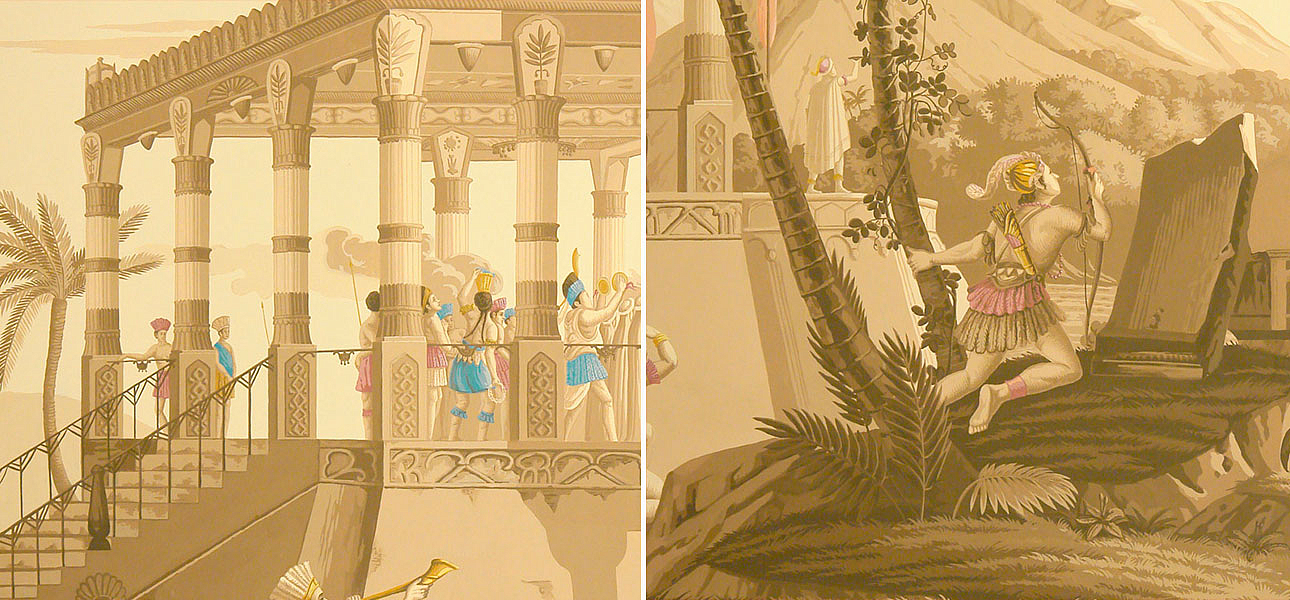 Обои ручная роспись The Incas Rose des Sables on scenic paper Обои ручная роспись The Incas Rose des Sables on scenic paper - Loft-Concept во Владивостоке