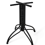 Стол обеденный с круглой столешницей из керамики на четырех черных ножках Sand Ceramics варинант исполнения - 5 | Loft Concept во Владивостоке