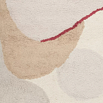 Ковер из хлопка с абстрактным принтом бежевого цвета Elysian Flow Blush варинант исполнения - 4 | Loft Concept во Владивостоке