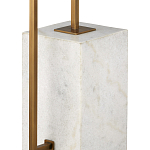 Торшер с прямоугольным абажуром на белом мраморном основании Asymmetry on Marble варинант исполнения - 2 | Loft Concept во Владивостоке