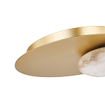 Бра с овальным основанием золотого цвета  и плафоном из алебастра Shaw Lighting варинант исполнения - 3 | Loft Concept во Владивостоке