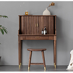 Туалетный стол деревянный с ящиком и зеркалом Moon Walnut Furniture варинант исполнения - 2 | Loft Concept во Владивостоке