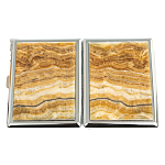 Портсигар с газовой зажигалкой из натурального камня Оникс Stone Cigarettes Cases варинант исполнения - 4 | Loft Concept во Владивостоке