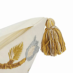 Чехол на подушку с кисточками и вышивкой птиц Ethnic mix Birds Square варинант исполнения - 3 | Loft Concept во Владивостоке