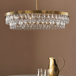 Люстра круглая с подвесками в форме стеклянных капель Glass Rain варинант исполнения - 3 | Loft Concept во Владивостоке