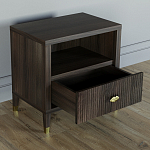 Прикроватная тумбочка с полкой Elsa Dreams Walnut  варинант исполнения - 2 | Loft Concept во Владивостоке