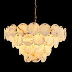 Люстра подвесная четырехъярусная с подвесками в форме дисков Cryptocrystalline Stone варинант исполнения - 2 | Loft Concept во Владивостоке