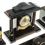 Настольный письменный набор с часами из природного камня обсидиана National Еmblem варинант исполнения - 4 | Loft Concept во Владивостоке