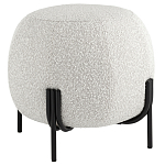 Пуф в ткани букле молочного цвета Pikelet варинант исполнения - 1 | Loft Concept во Владивостоке