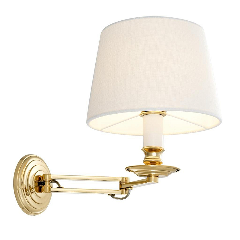 Бра Wall Lamp Eclips Gold Золотой Белый Бра Wall Lamp Eclips Gold Золотой Белый во Владивостоке | Loft Concept