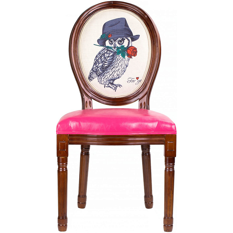 Стул French the owl is elegant Белый Бежевый Розовый Серый Стул French the owl is elegant Белый Бежевый Розовый Серый во Владивостоке | Loft Concept