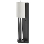 Бра на прозрачном штативе с тканевым абажуром в форме цилиндра Conciseness варинант исполнения - 3 | Loft Concept во Владивостоке