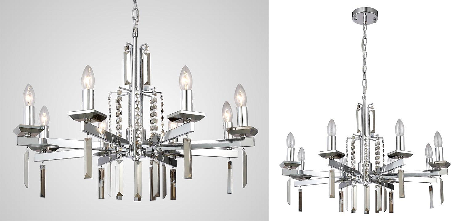 Люстра Vivien Crystal Chrome Chandelier 8 Люстра Vivien Crystal Chrome Chandelier 8 - Loft-Concept во Владивостоке