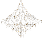 Люстра с тонким металлическим каркасом цвета хром Quasar варинант исполнения - 2 | Loft Concept во Владивостоке