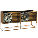 Дизайнерский комод с 4-мя дверцами в черно-золотых тонах Calista варинант исполнения - 2 | Loft Concept во Владивостоке