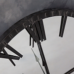 Часы настенные зеркальные с чёрным металлическим циферблатом Mirror Tower Clock варинант исполнения - 2 | Loft Concept во Владивостоке