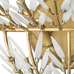 Бра золотого цвета с белыми стеклянными лепестками Hanging Flowers варинант исполнения - 1 | Loft Concept во Владивостоке